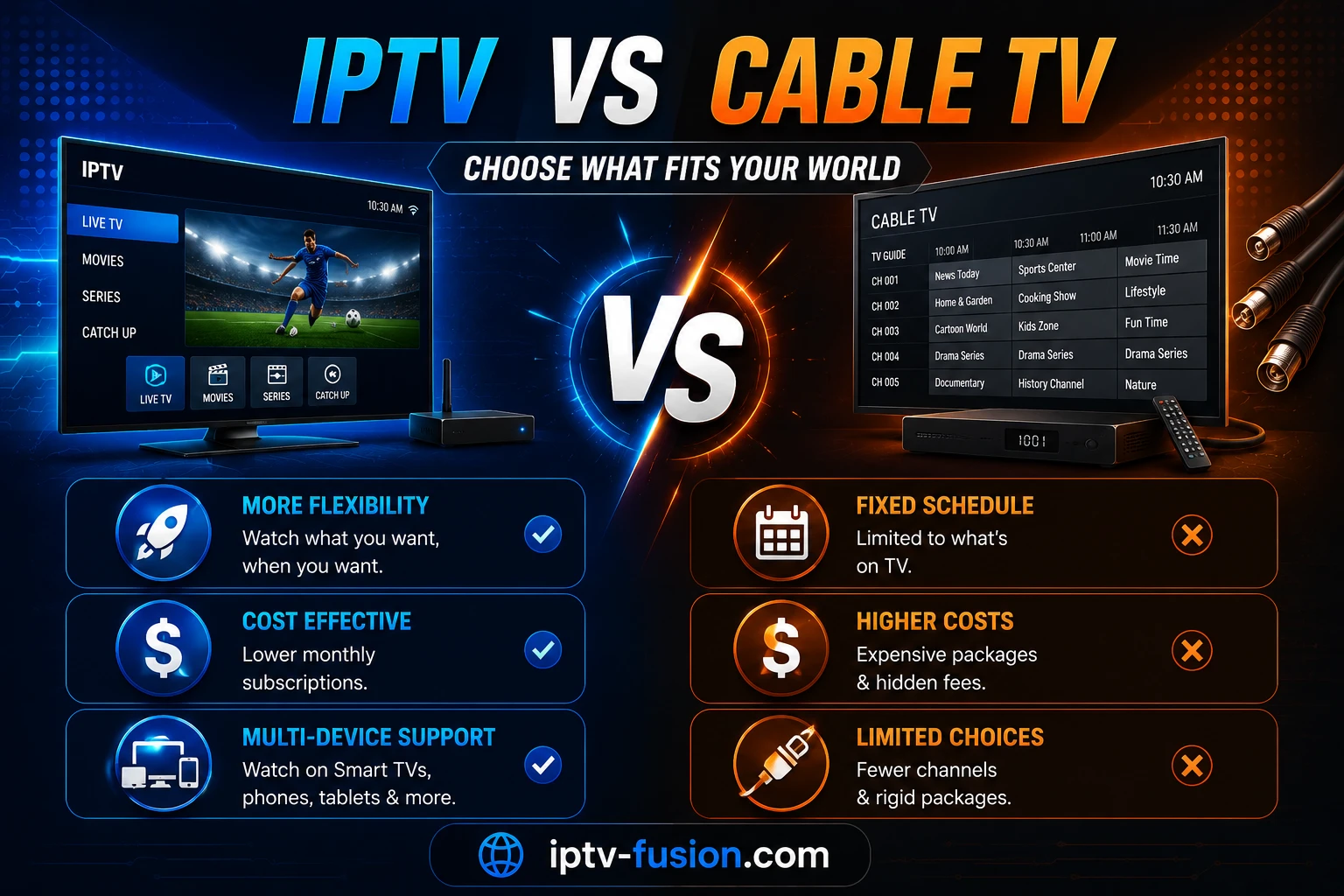 IPTV channel count vs cable TV 2026