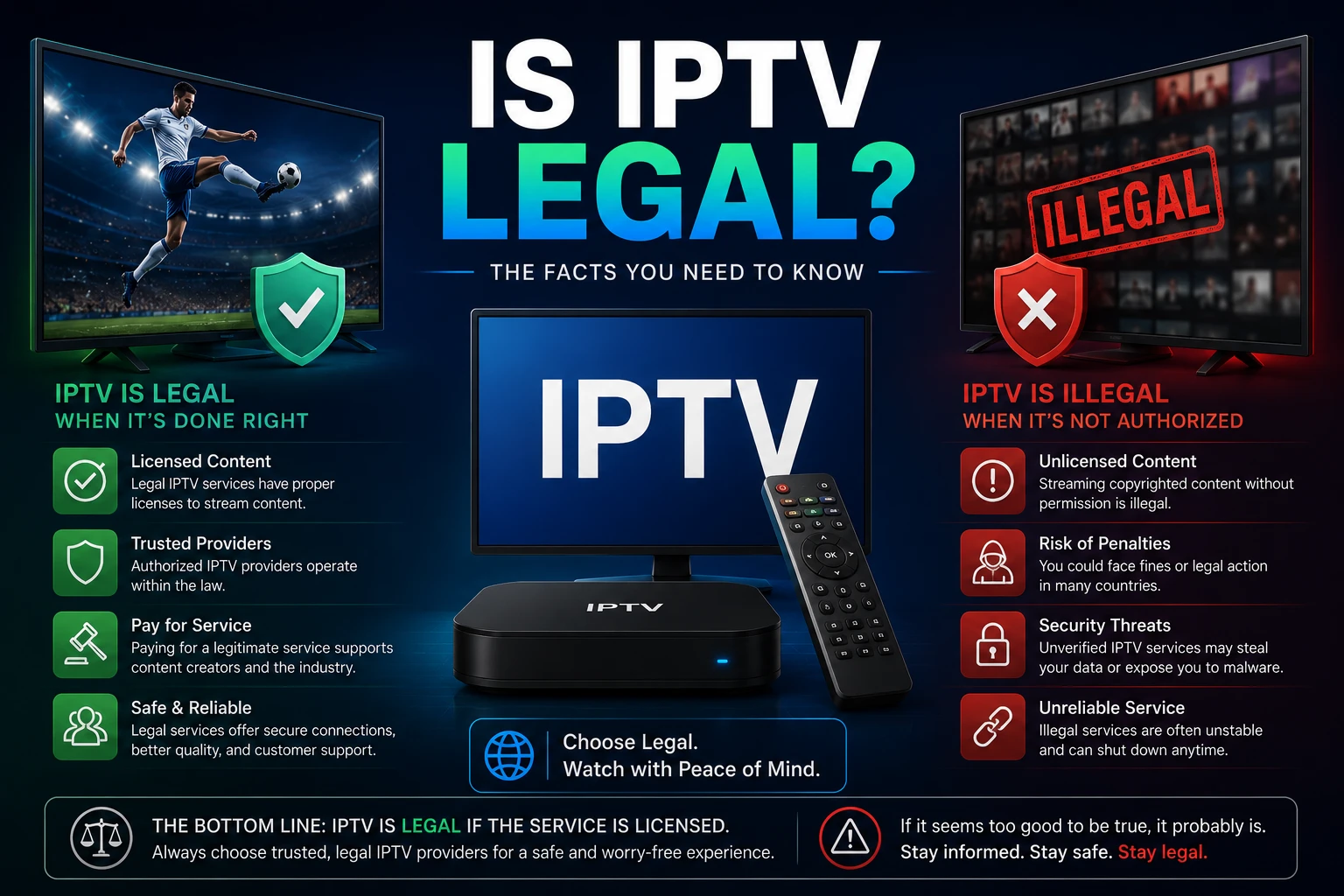 Risks of illegal IPTV malware legal